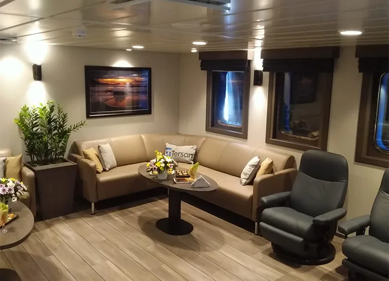 Accomar professional marine interior outfitting and high-quality cabin design for ARGOS