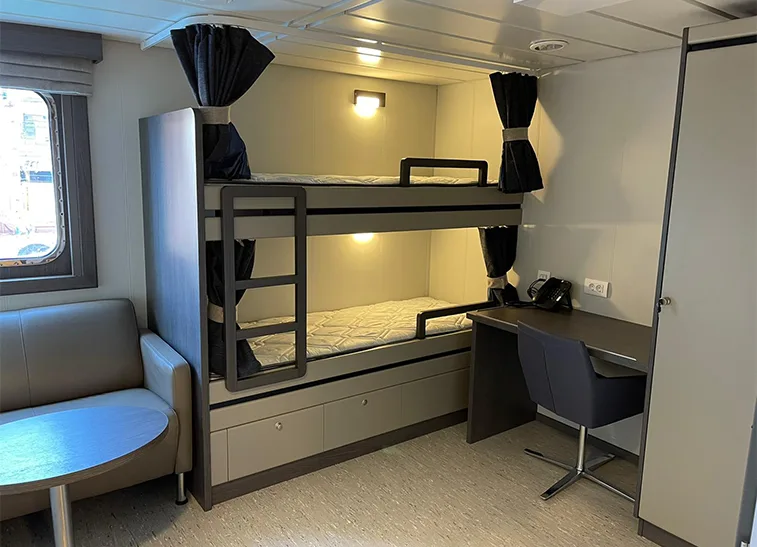 Accomar professional marine interior outfitting and high-quality cabin design for ARGOS