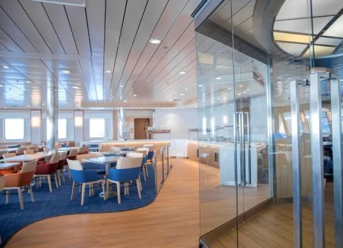 Accomar high-quality marine interior outfitting and modern cabin design for Stena Baltica