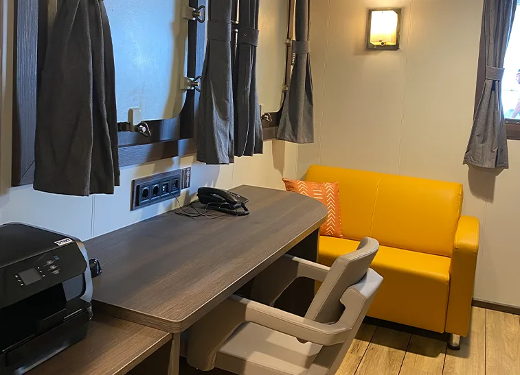 Accomar professional marine interior outfitting and high-quality cabin design for VIKANOY