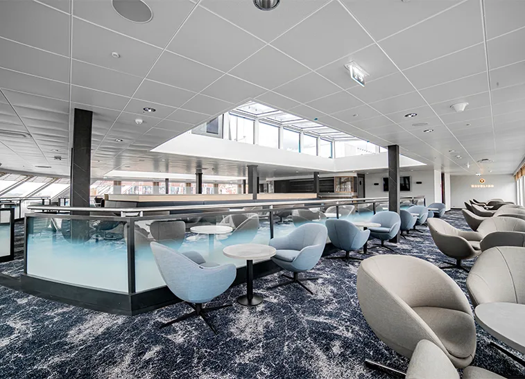 Premium maritime furniture and custom interior finishing for Havila Polaris by Accomar