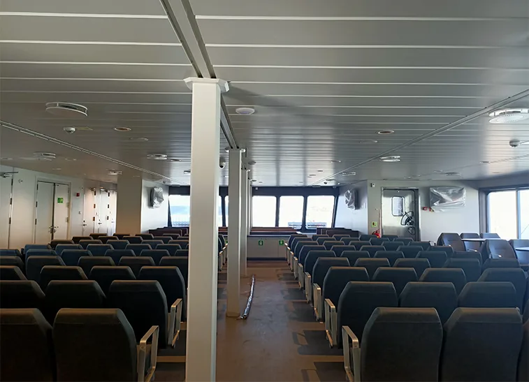 Accomar professional marine interior outfitting and high-quality cabin design for HIDLE