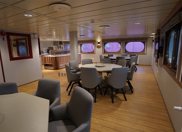Accomar professional marine interior outfitting and high-quality cabin design for Inuksuk II