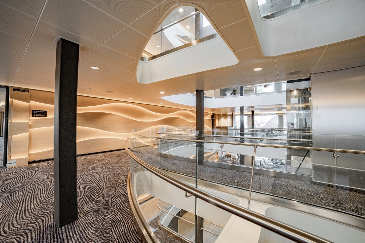 Accomar Cruise Ship Atrium Balcony View