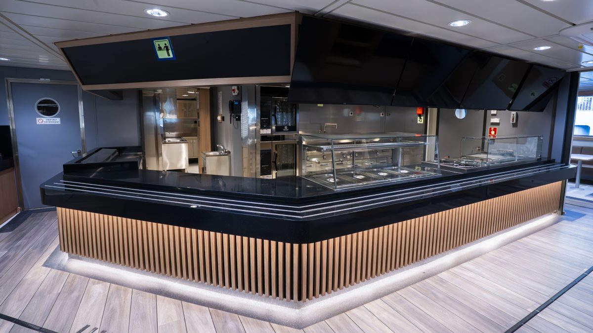 Accomar Marine Buffet Service Counter