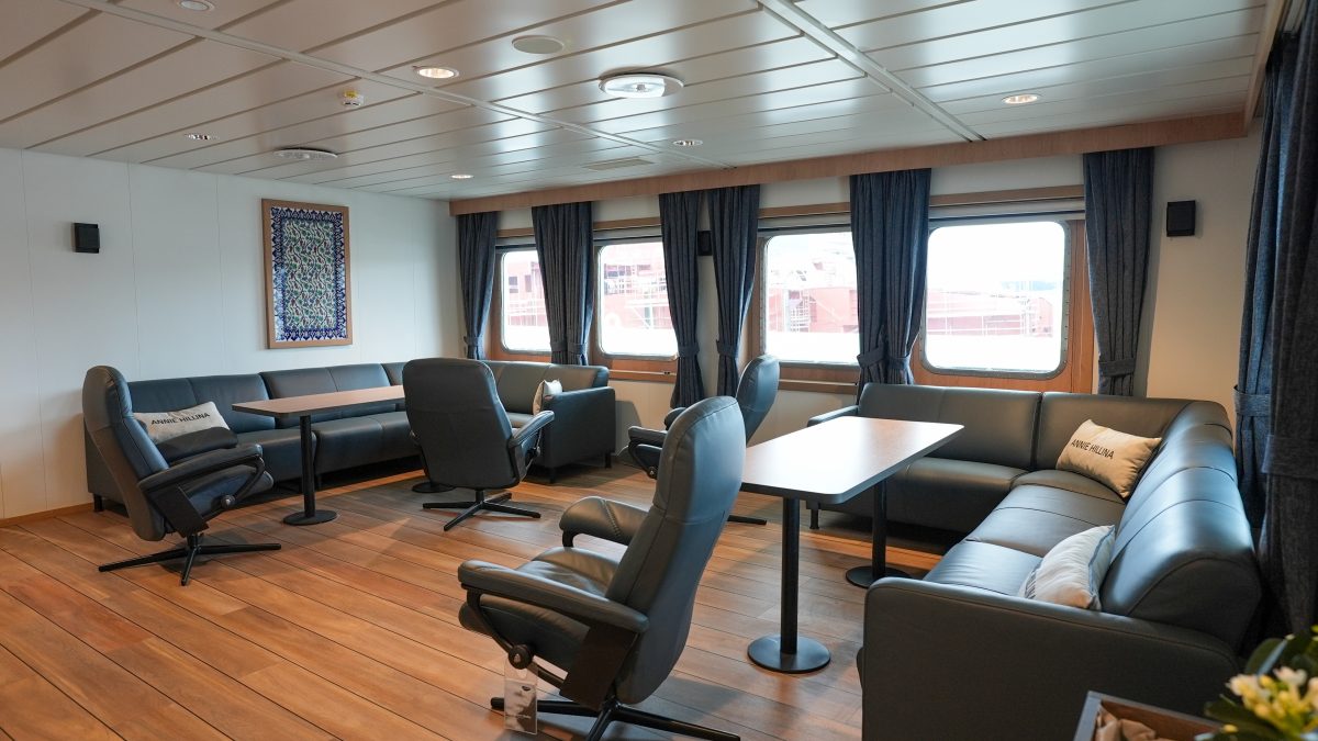 Accomar Marine Crew Seating Area With Panorama Windows And Lounge Chairs