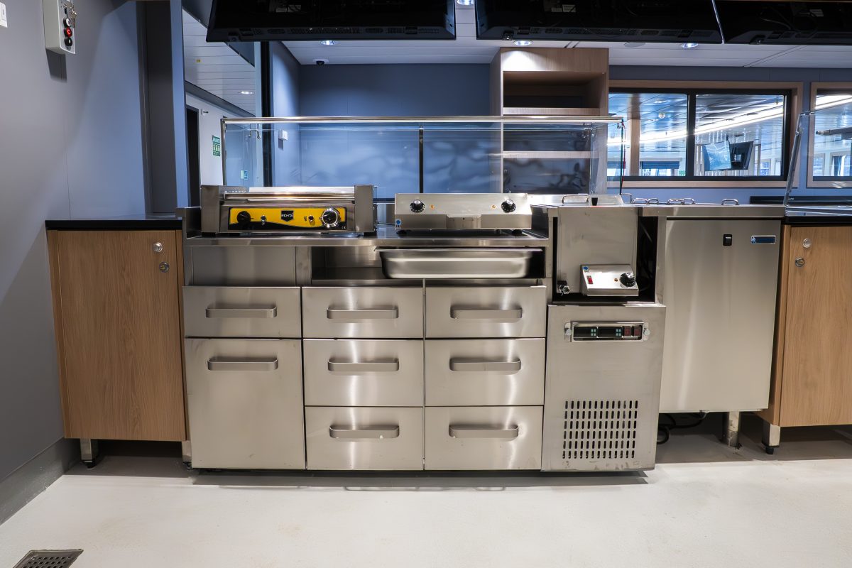 Accomar Marine Self Service Food Station And Stainless Steel Serving Counter