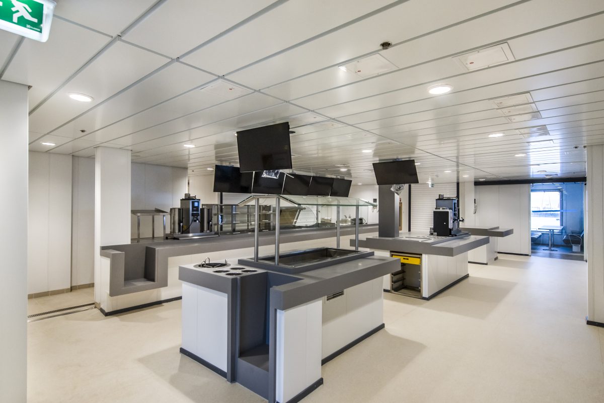 Accomar Marine Self Service Mess Hall And Buffet Area