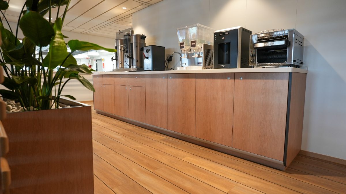 Accomar Marine Ship Coffee Station And Galley Counter Interior