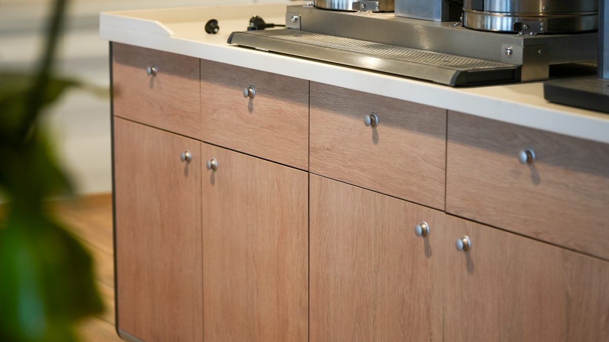Accomar Marine Wooden Service Counter Cabinet Detail