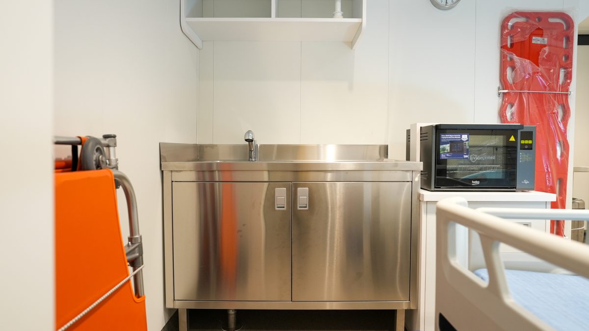 Accomar Medical Room Stainless Steel Sink Area