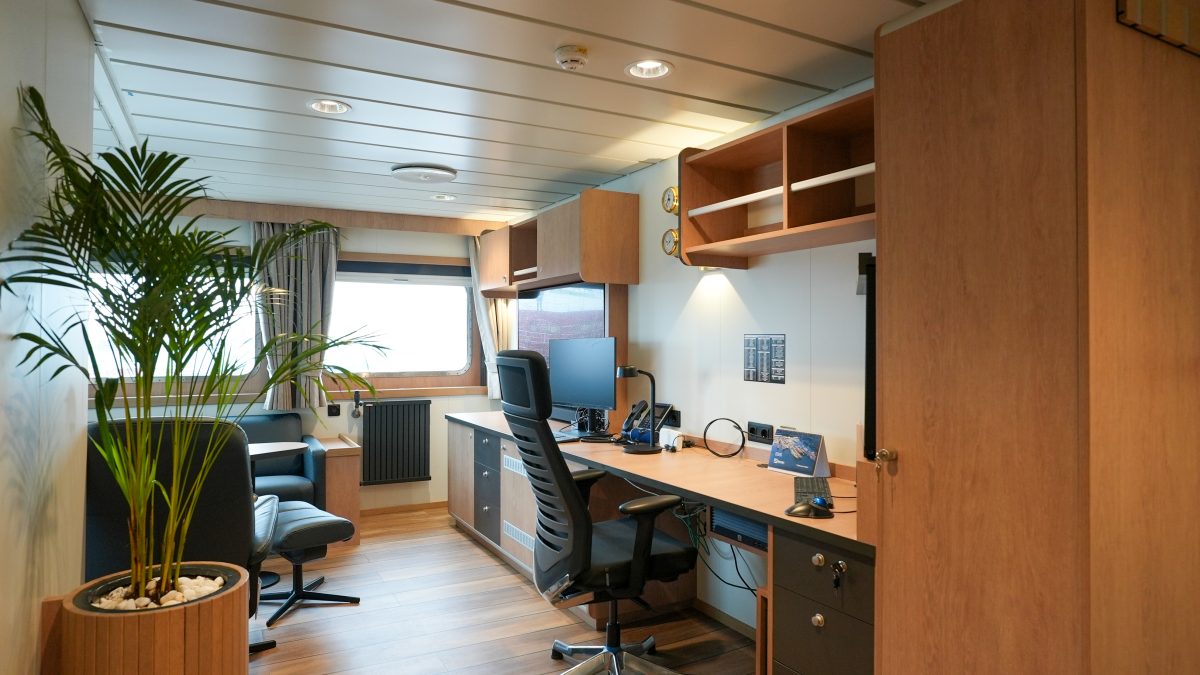 Accomar Modern Ship Office and Lounge Cabin